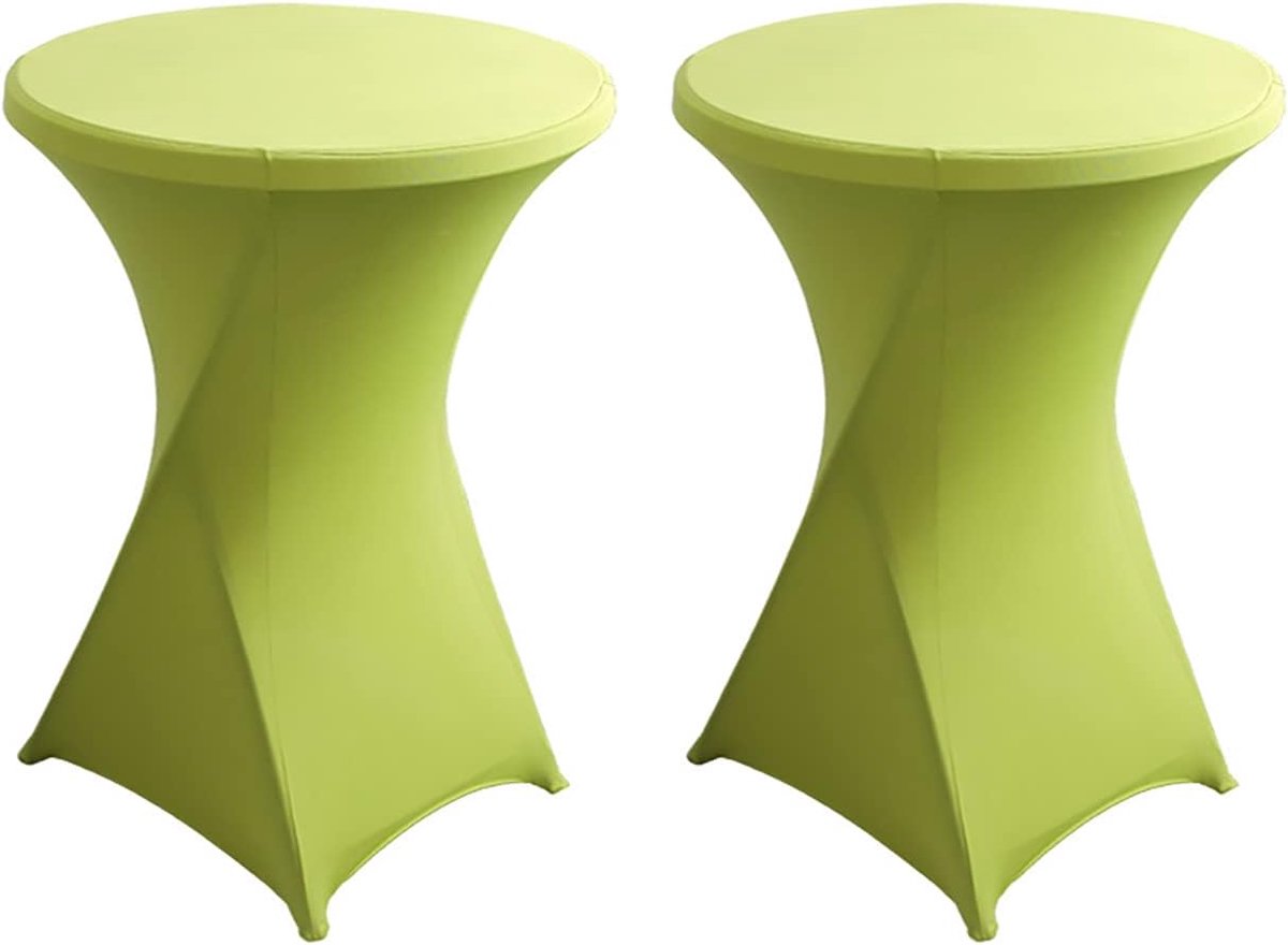 Statafelhoezen Set - Tafelbekleding Elegant - Feestelijke Aankleding - Onderhoudsvriendelijk Sneldrogend - Ø 60-80 cm - Zwart