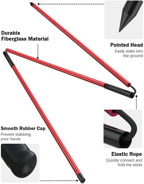 Cosensi- Uitlijning Stick 48 Inch - Opvouwbare Uitlijningsstaven - Golf Training Aid - Houdingscorrector - Richten/Putten - Ideaal voor Binnen/Buiten - Golfstokken van Cosensi — afbeelding 5