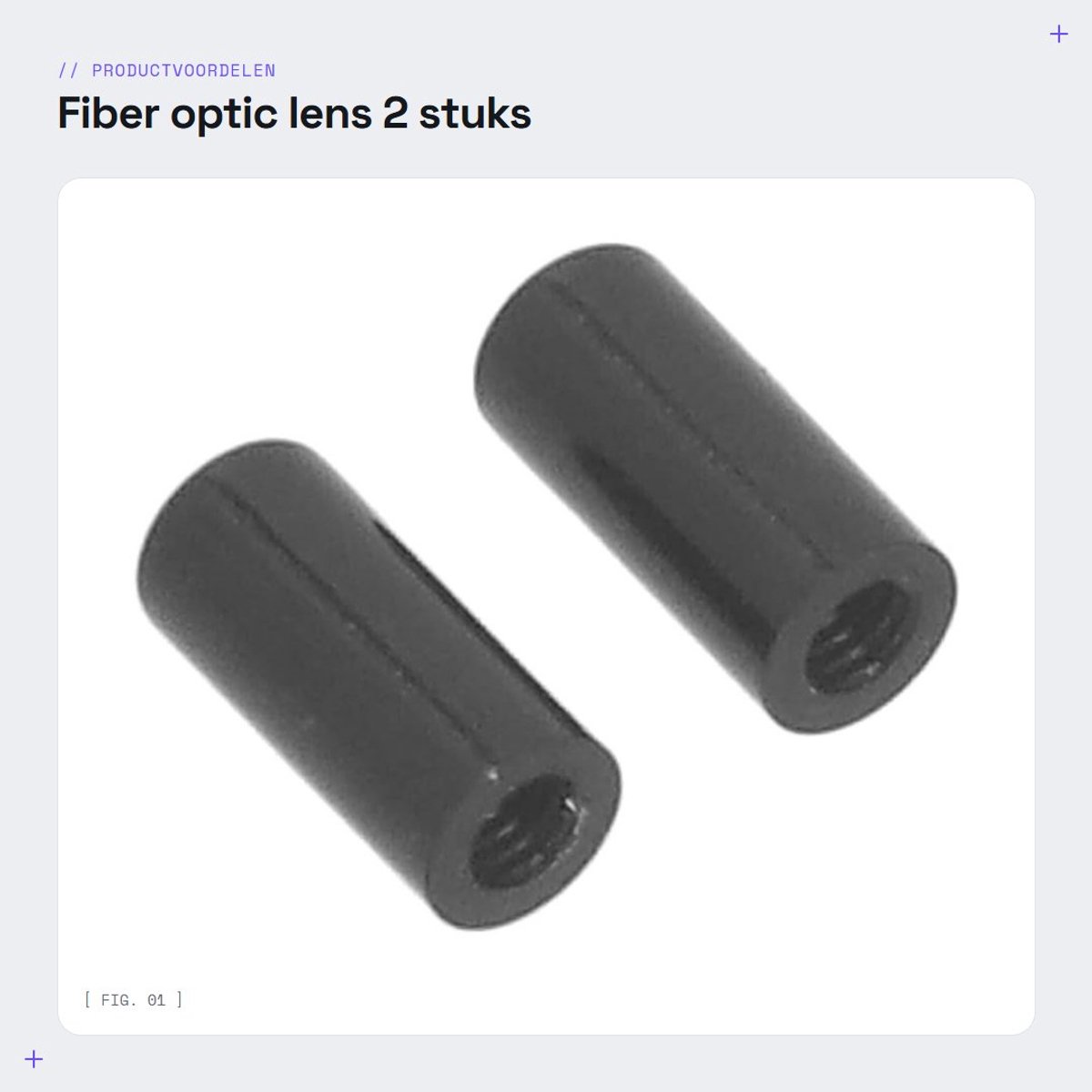 Dailygoods- Fiber Optic Lens - 2 Stuks - Lange Brandpuntsafstand - Geschikt voor Keyence FU 77TZ/77V/77G/7F/78/77TG - Aluminium Behuizing - Temperatuur -40°C tot 70°C - Optische Lens