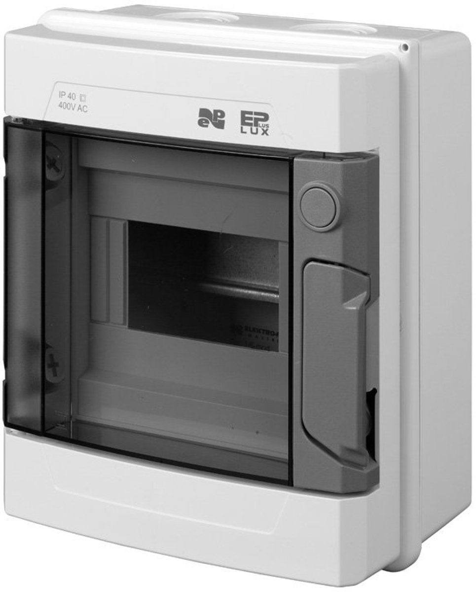Verdeelbox 6 Modules - Groepenkast Buiten - Stroom Verdelen - IP55 Vochtbestendig - 1 Rij - Grijs