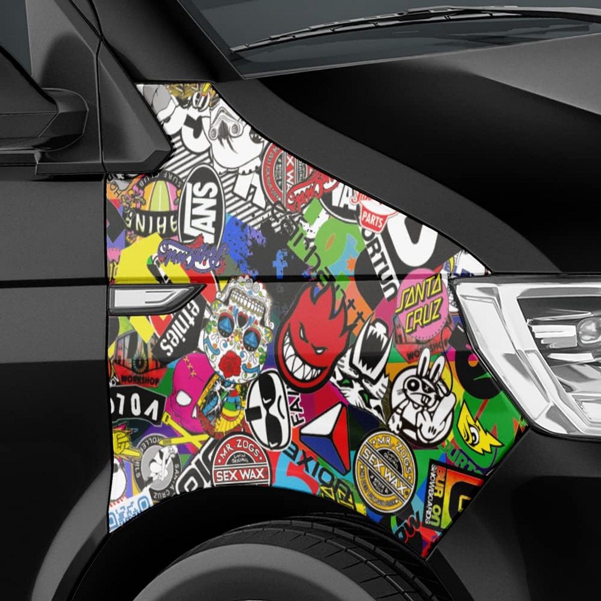 Stickerbomb Folie - Auto Stickers - Voertuig Decoratie - Luchtkanaal Technologie - 50 x 15