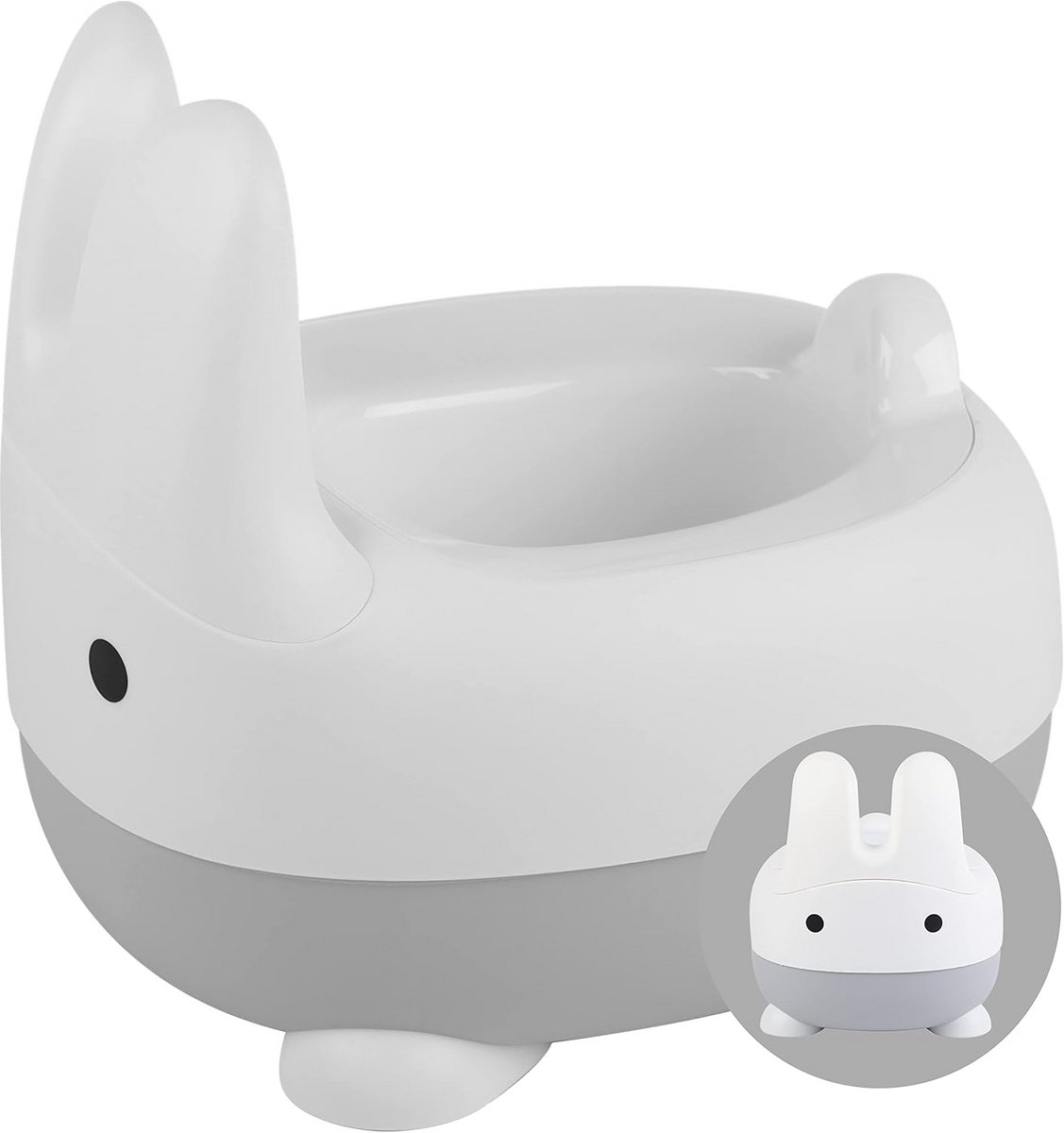 Kinder Potje - Toiletstoel Peuter - Zindelijkheidstraining - Veilig Antislip - 37 x 28 x 20 cm - Grijs