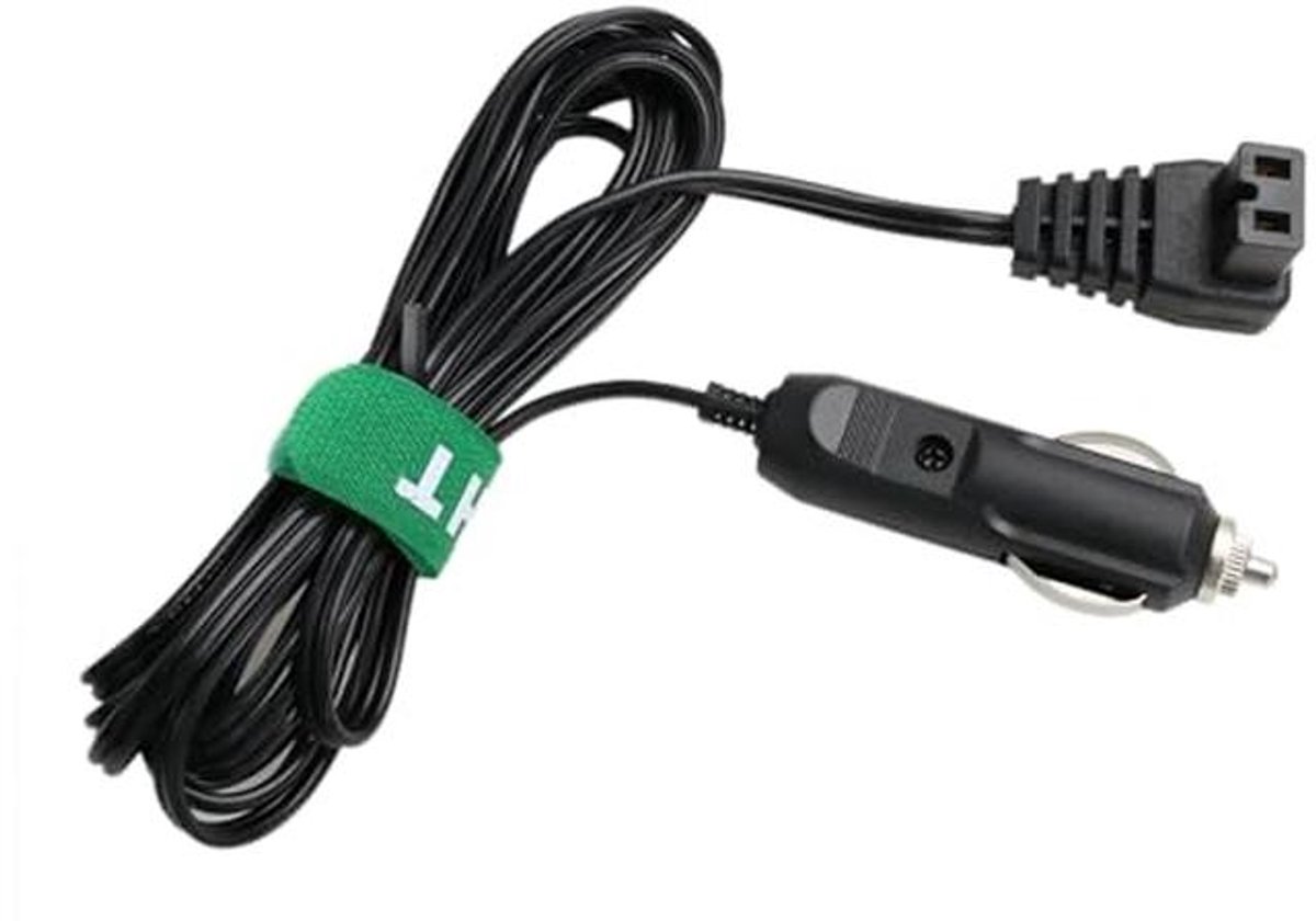 Stroomkabel Koelbox - DC Kabel - Auto Koelen - Met Zekering - 3 Meter - Zwart