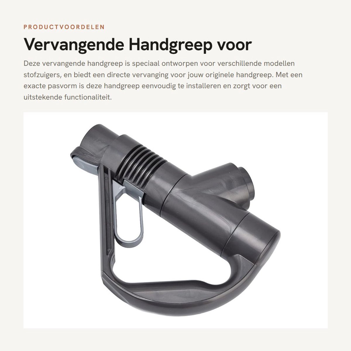 Dailygoods- Handgreep Vervangend voor Stofzuiger - Handgreep Verlengstuk - Compatibel met DC19/DC23/DC26/DC29/DC32/DC36 - Lichtgewicht - Exacte Pasvorm - Stofzuigerhandvat