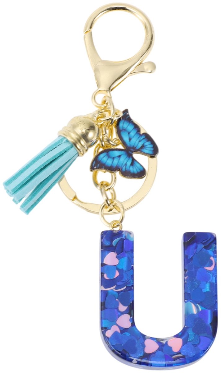 Dailygoods- Sleutelhanger met U-letter - Sleutelhanger voor meisjes
