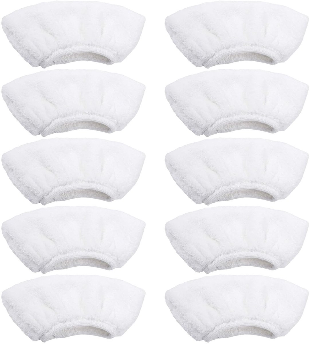 Dailygoods- Reservedoekjes 10 Stuks - Herbruikbare Microvezeldoekhoezen - Vervangaccessoires Stoomreiniger/Stofzuiger - Hoog Wateropname - Geschikt voor Keuken/Badkamer - Mopdoek