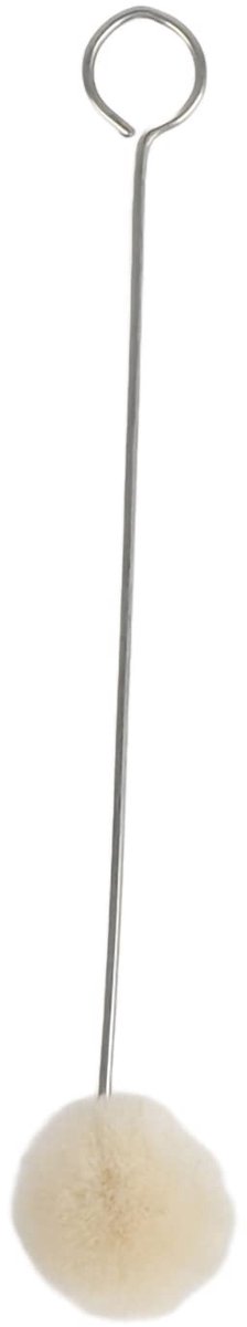 Dailygoods- Kleurstofgereedschap 50 Stuks - Wollen Balborstel - Lederen Applicator - Handgreep met Lus - Stevig en Duurzaam - 13-15 cm - Verfapplicator