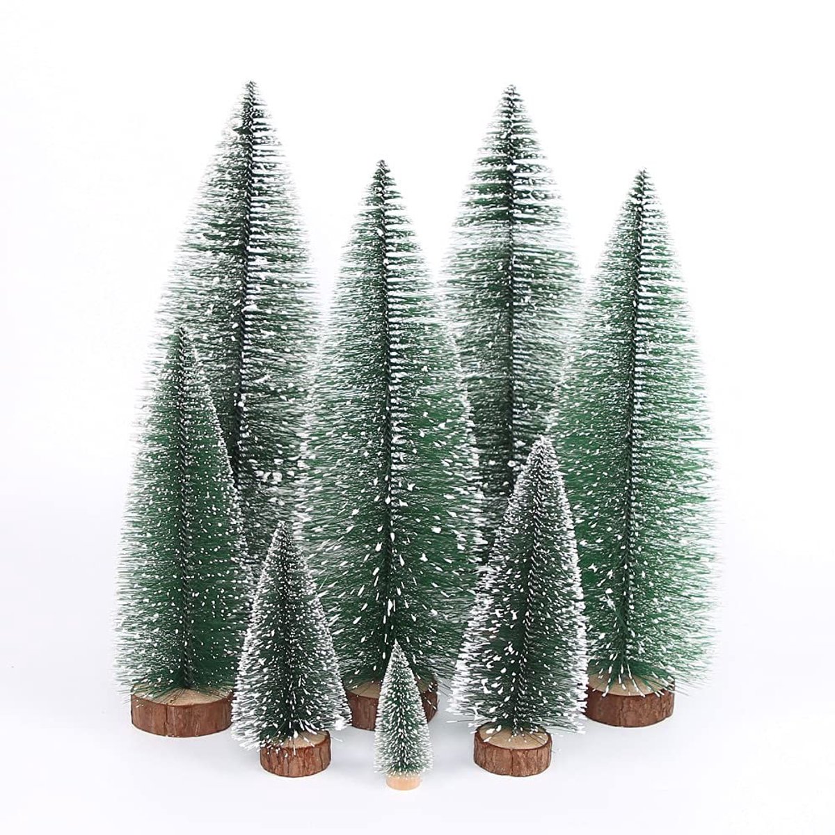 Dailygoods- Kunstkerstboom 40 cm - Mini-kerstboom - Tafeldecoratie - Groene Dennenboom - PVC/Hout - 1 stuk