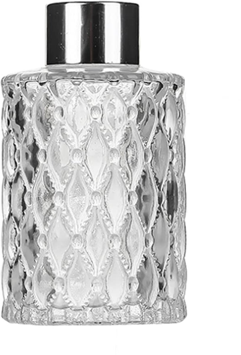 Dailygoods- Diffuserfles 150ml - Glazen Aromatherapie Pot - DIY Vervangset - Geur Accessoires - Stevige Bodem - Kristalhelder Design - Geurverspreider