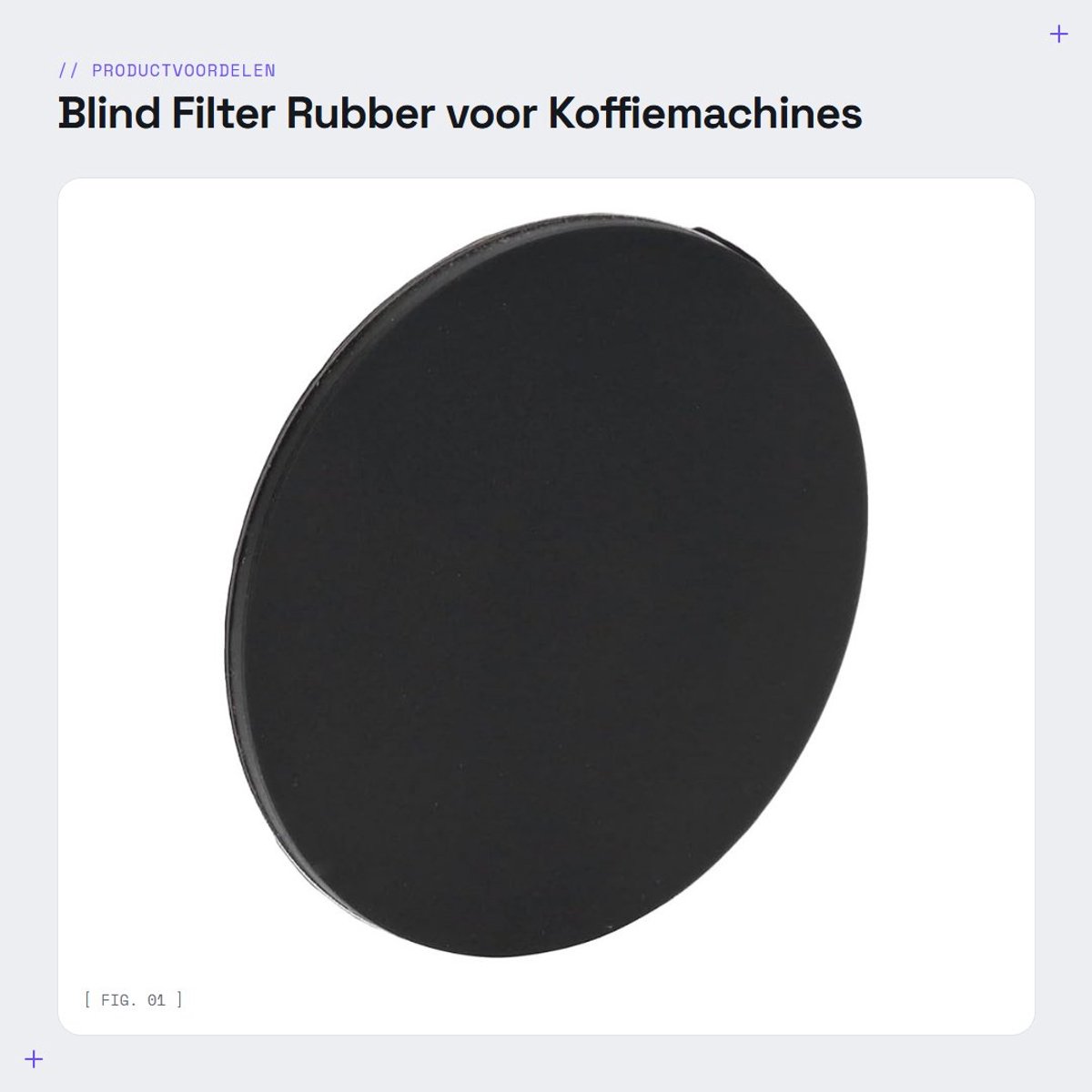 Dailygoods- Blindsieb - Koffieaccessoire voor halfautomatische koffiemachines - Rubbermateriaal - Lichtgewicht - Eenvoudig te installeren - 3 stuks - Koffiefilter