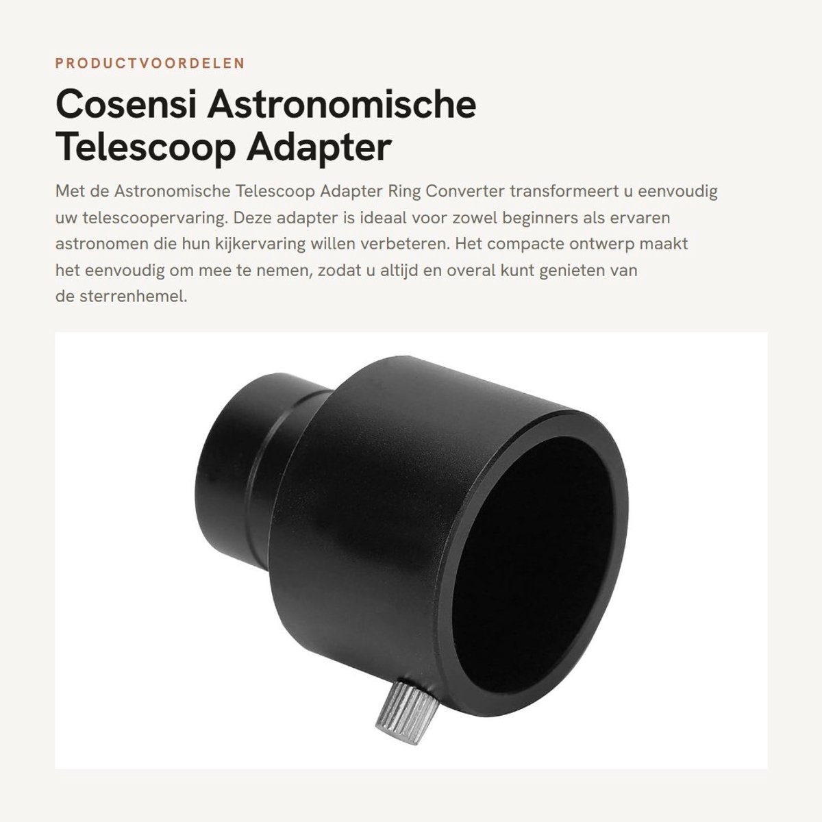 Dailygoods - Astronomische Telescoop Adapter Ring - T-mount Converter - Lichtgewicht - 1.25in - Praktisch Oculair Accessoire - Voor Telescoopgebruik