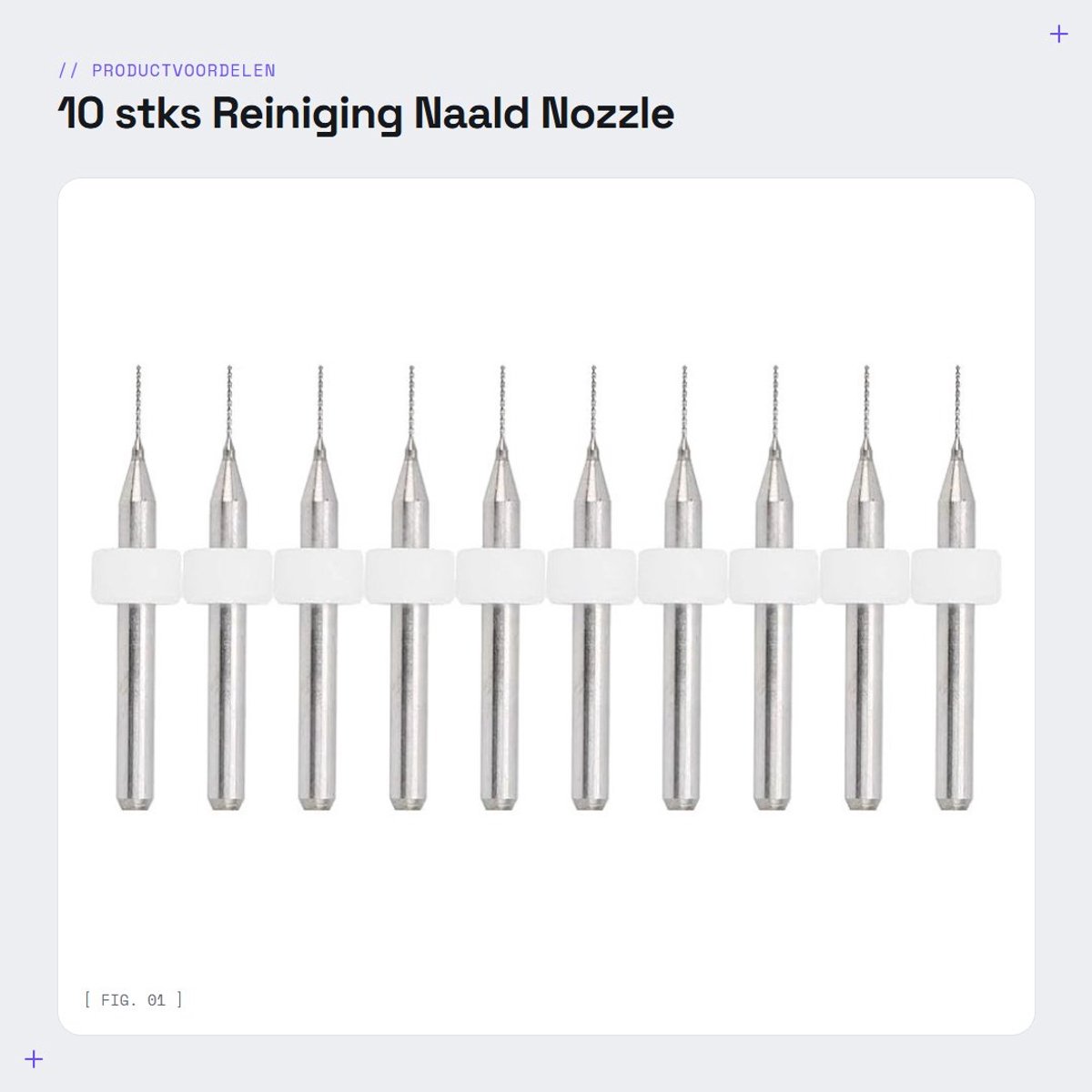 Dailygoods- Reinigingsnaald 10 Stuks - Wolfraamcarbide Boren - Precisie Bewerking - CNC/SMT Printplaten - Scherpe Snijkant - Betrouwbaar Gebruik - Boor