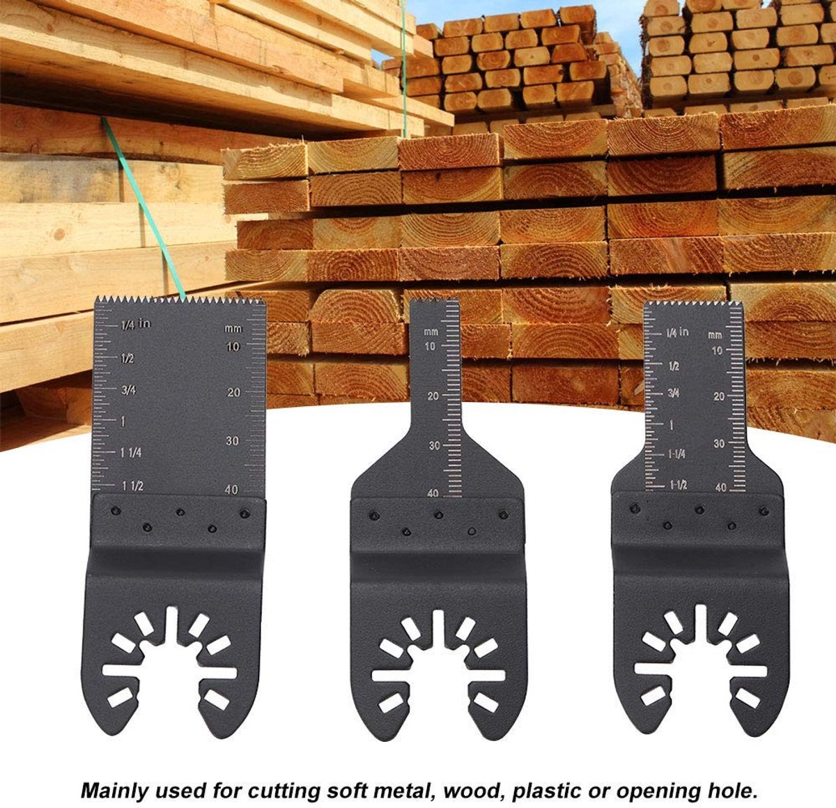 Dailygoods- Zaagbladen 3pcs - Multitool - Precisie - Carbon Staal - Snelle Vervanging - Voor Hout/Plastic