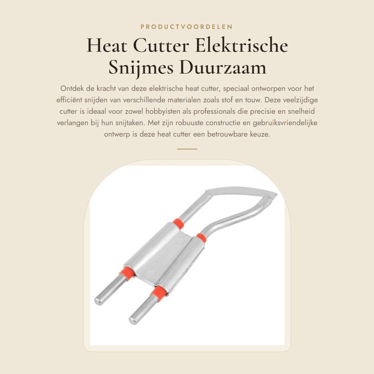 Dailygoods - Heat Cutter - Elektrische Snijmes - Duurzaam en Robuust - Zilver - Geschikt voor KD-5-3 KD-7-3 KD-8-3 - Perfect voor het snijden van textiel