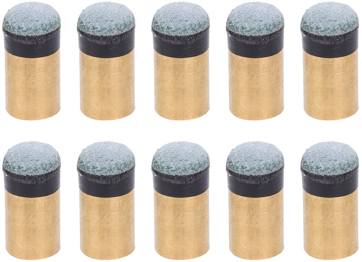 Dailygoods- Biljartkeu Tip 11MM - 10 Stuks - Duurzaam Leer - Eenvoudig Te Installeren - Lichtgewicht - Goede Prestaties - Biljarttip