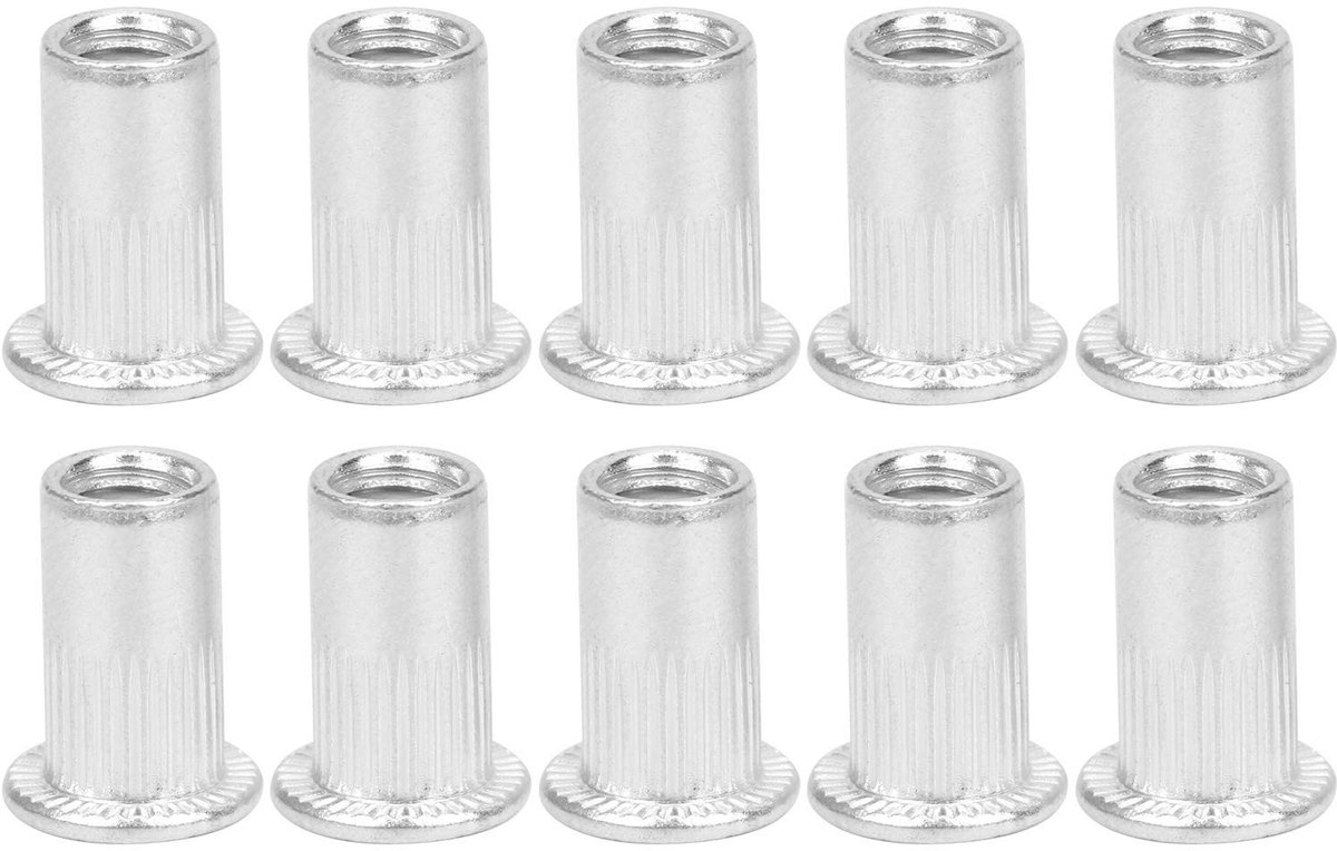 Dailygoods- Blindklinknagel 100 Stuks - Aluminium M5 - Moeren - Nutserts - Schroefdraadmoeren - Duurzaam materiaal