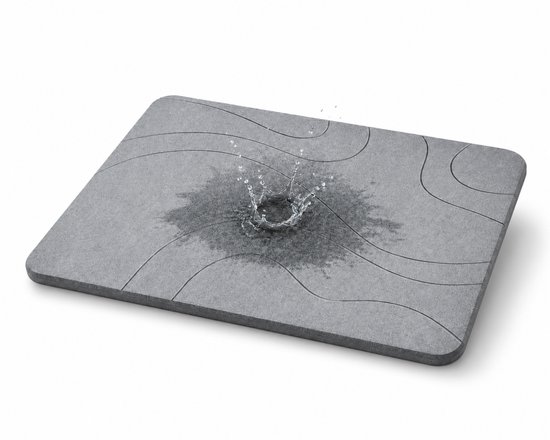 XL Diatoom Steen Badmat - Natuurlijk Sneldrogend - Hygiënisch - Anti Schimmel Anti Slip en Stijlvol 75x45cm – Droog in Seconden
