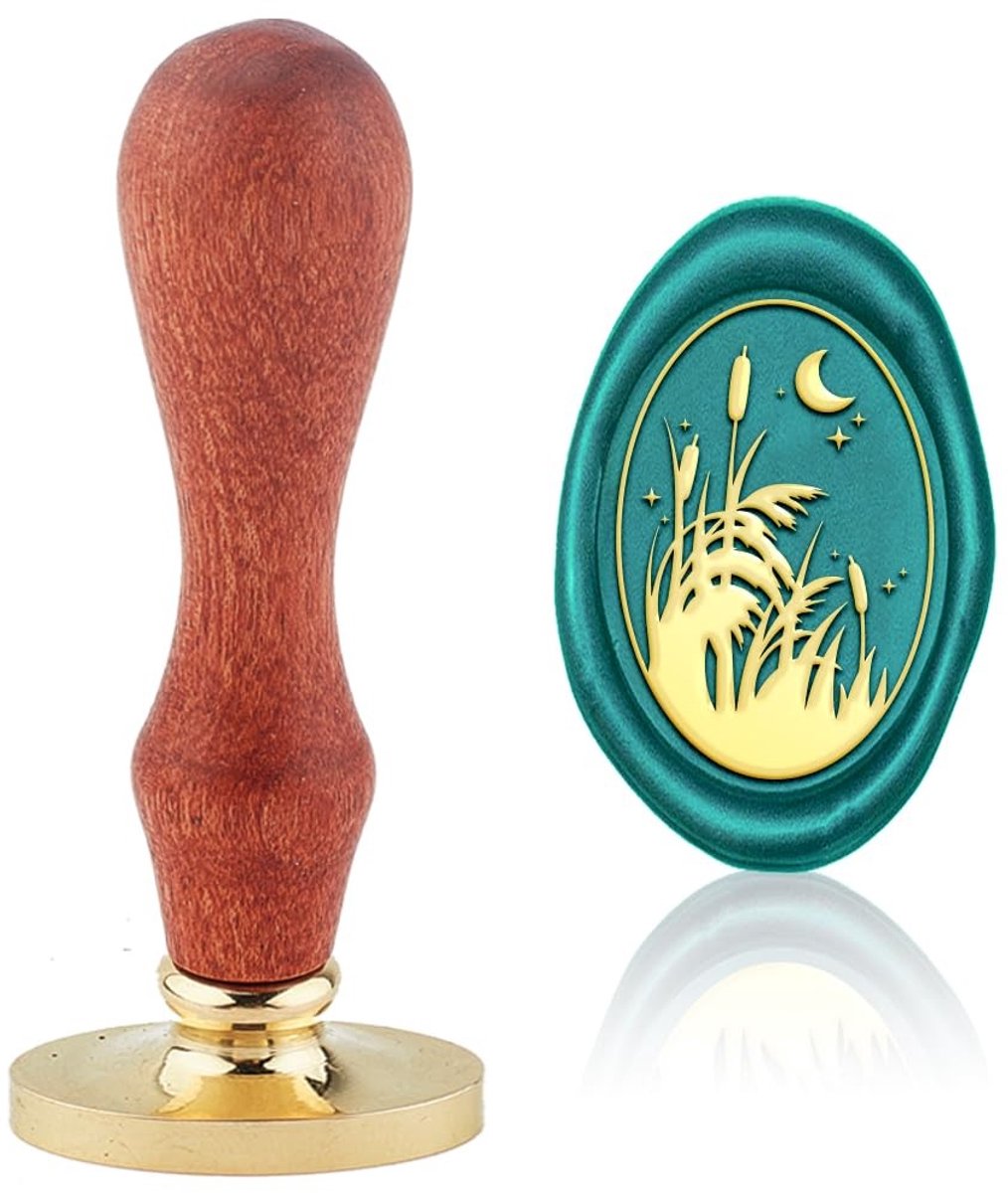 Dailygoods- Zegelstempel Vintage - Messing Kop - Houten Handvat