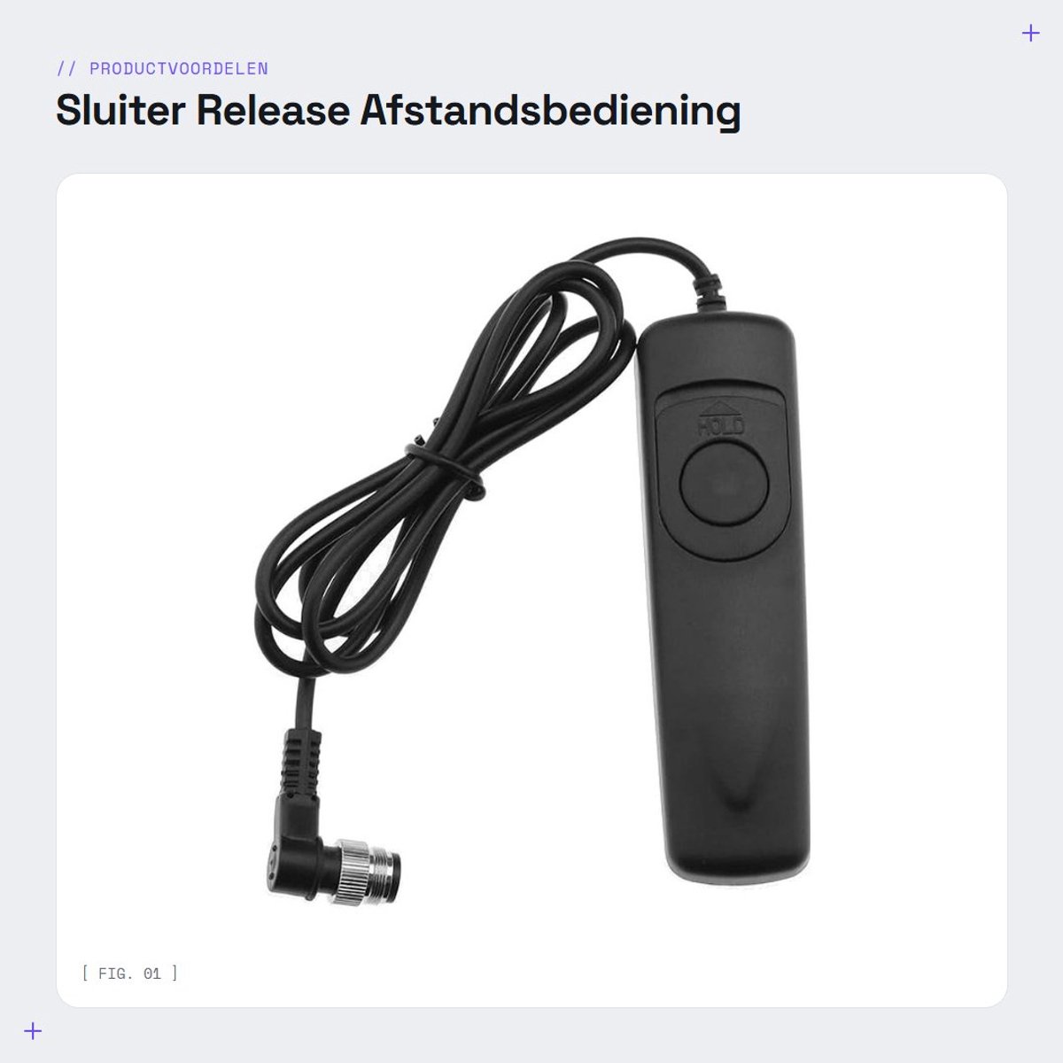 Dailygoods - Sluiter Release Afstandsbediening - Camera-schakelaar - Zwart - Compatibel met Nikon - 97 cm lengte
