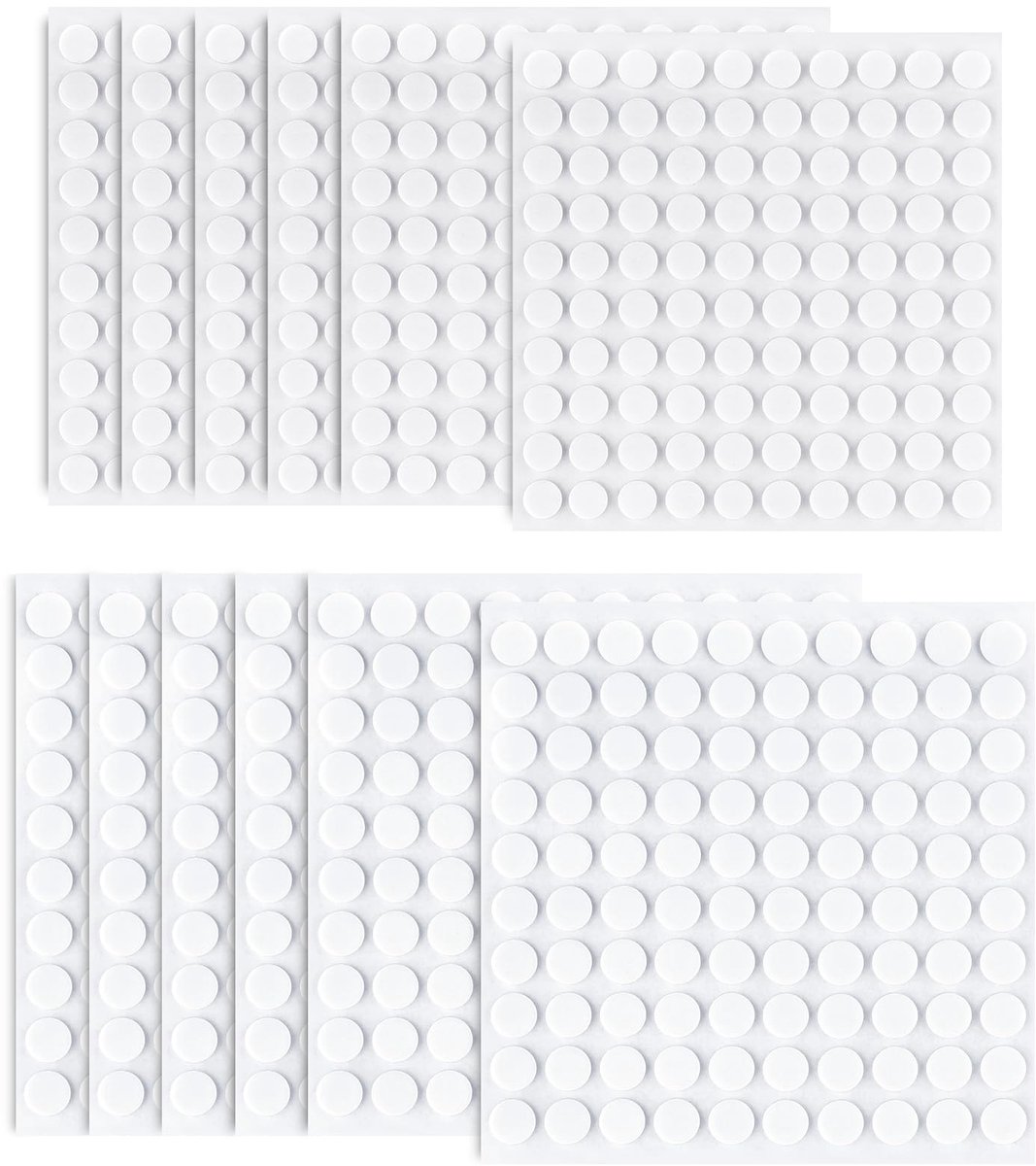 Dailygoods- Schuimstippen 1200 stuks - Dubbelzijdig Plakband - 3D Pop Schuimtape - EVA Materiaal - 8/10 mm - Veilig en Gemakkelijk te Gebruiken - Kleefpads