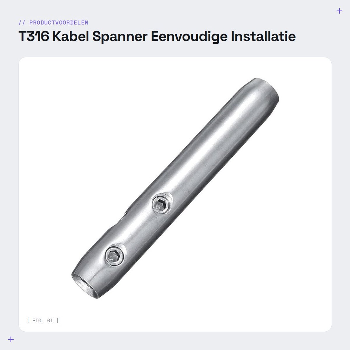 Dailygoods- Spanner T316 RVS - Installatie Kabel - Trapkabel Railing - 4mm/5mm - Corrosiebestendig - Eenvoudige Installatie - Kabelspanner