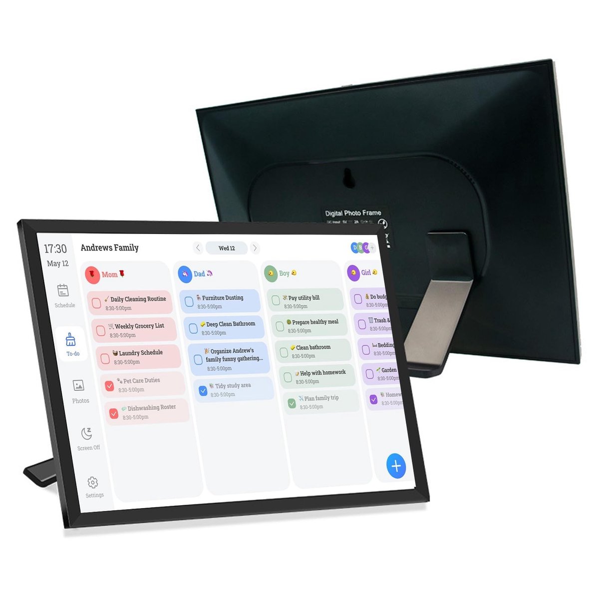 Dailygoods- Smart Agenda 10.1 inch - Digitale Agenda - Planner met Touchscreen - Maaltijdplannen - Compatibel met Mobiele Apps - Perfect voor Gezinnen