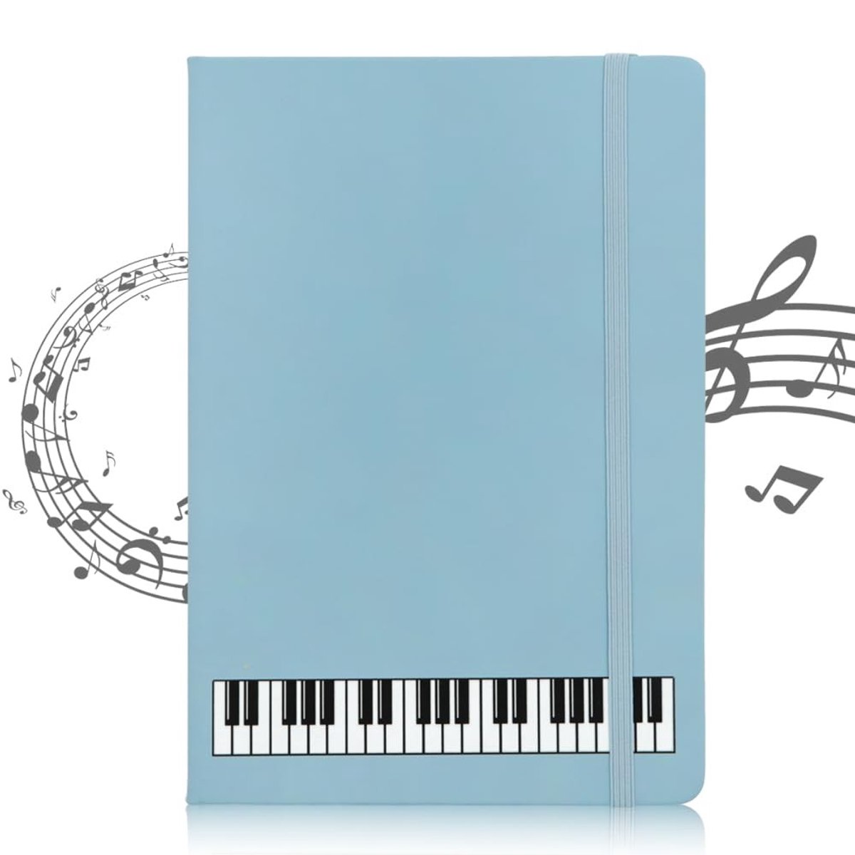 Dailygoods- Notitieboek A5 - Zachte Omslag van Kunstleer - Gelinieerd Notitieblok - 100 Vellen/200 Pagina's - Duurzaam Ontwerp - Ideaal voor Muziekliefhebbers - Schrijfboek