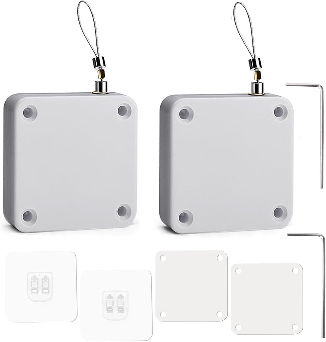 Automatische Deursluiter - Deur Automatisch Sluiten - Energie Besparen - Zonder Boren - 2 Stuks - Wit