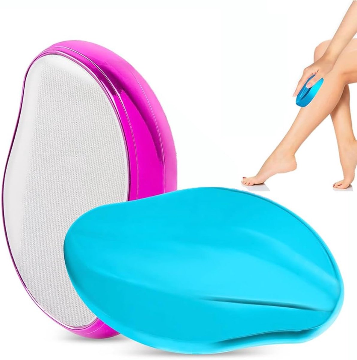 Ontharingssteen - Kristal ontharing - Huid glad maken - Nano technologie - 2 stuks - Wit