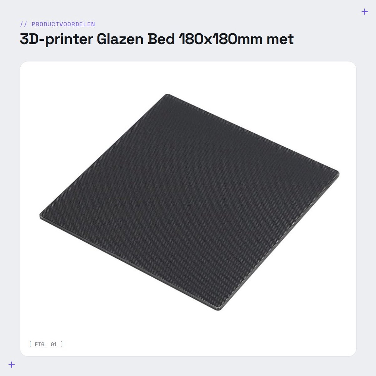 Dailygoods- 3D-printerplaat 180x180 mm - Glazen Bed - Gehard Glas - Microporeuze Coating - Temperatuurinstellingen - Sterke Hechting