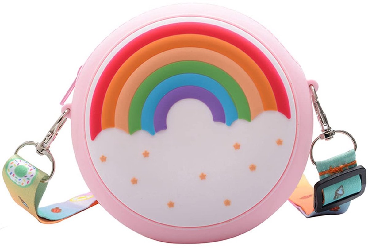 Dailygoods- Schoudertas Klein - Siliconen Handtas - Kindertas - Decoratieve Tas - Muntzak - Lichtgewicht 12 cm x 12 cm