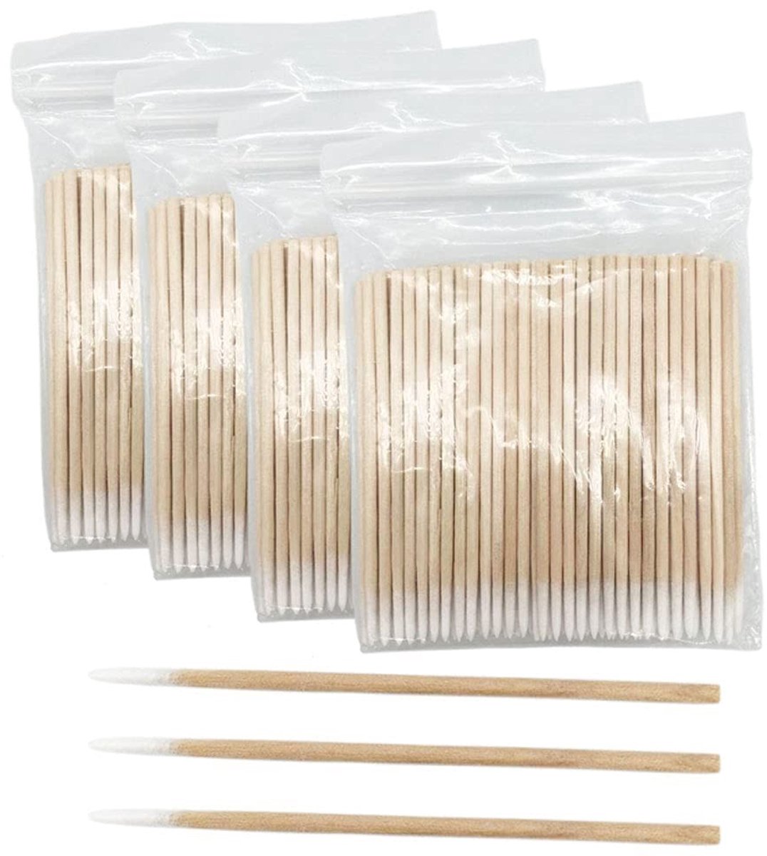 Dailygoods- Wattenstaafjes 400 stuks - Puntige Wattenstaafjes - Dispenser - Cosmetica - Make-up - Beauty Assistent - Cosmetische Wattenstaafjes