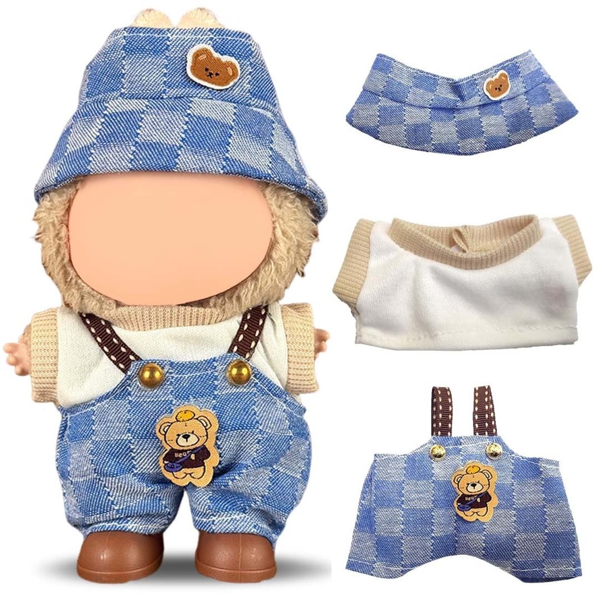 Dailygoods- Poppenkleding 17 cm - Zacht en comfortabel - Poppenaccessoires - Veilig en milieuvriendelijk - Wasbaar en duurzaam - Creatief cadeau - Poppenoutfit