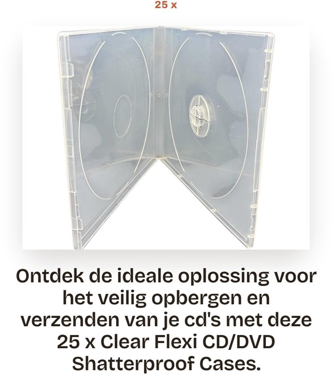 Dailygoods- CD/DVD Hoes Onbreekbaar - CD Opbergmap - CD Hoesjes - CD Opbergsysteem - 10 mm Dikte - Glanzend Polypropyleen