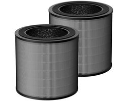 PromoHome FY0910 Vervangingsfilter Compatibel met Philips Luchtreiniger AC0950 & AC0951, 2 Stuks, H13 HEPA + Actieve Koolstof, Zwart