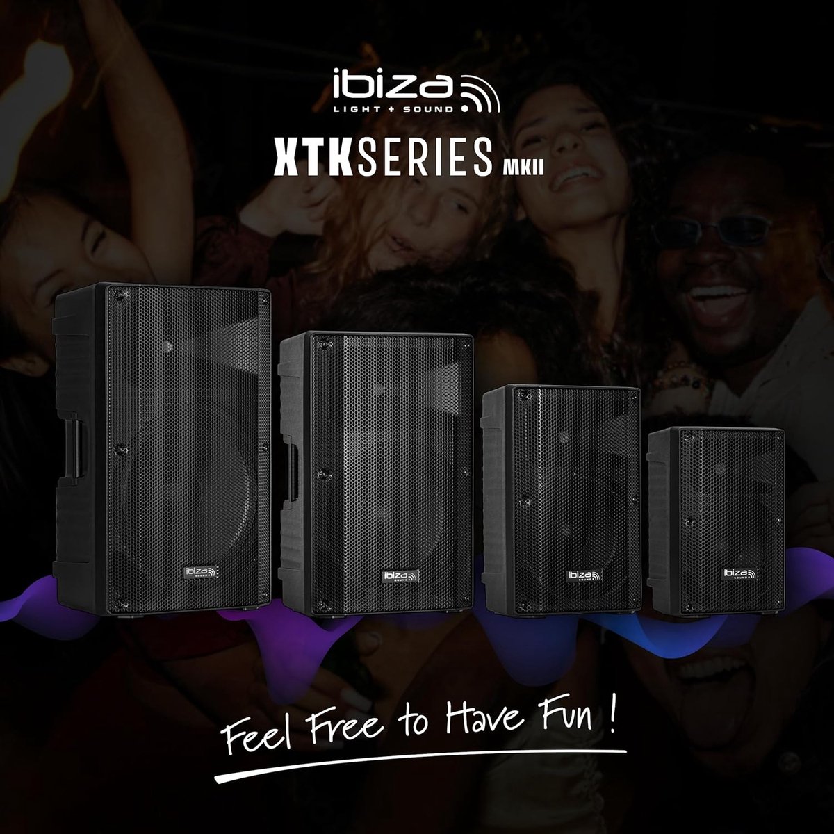 Actieve Geluidsbox - PA Speaker - Feest Muziek - Bluetooth TWS Functie - 25cm Woofer - Zwart