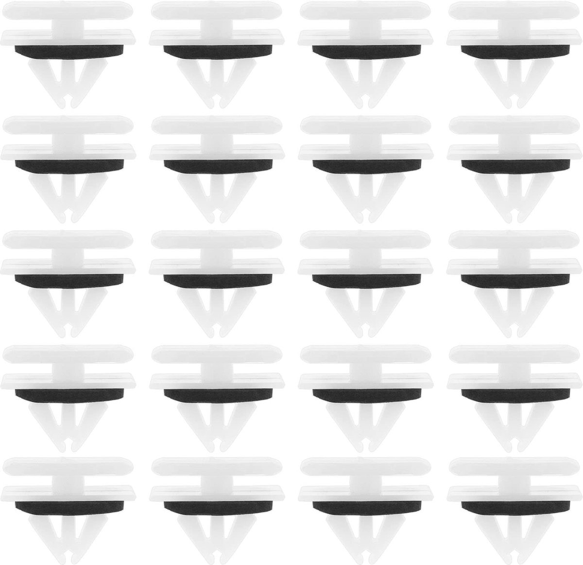Dailygoods- Trim Clips 20 Stuks - Bevestigingsclips Auto - Kunststof - Vervanging 11548152 - Compatibel met Vauxhall/Chevrolet - Inclusief Afdichtring