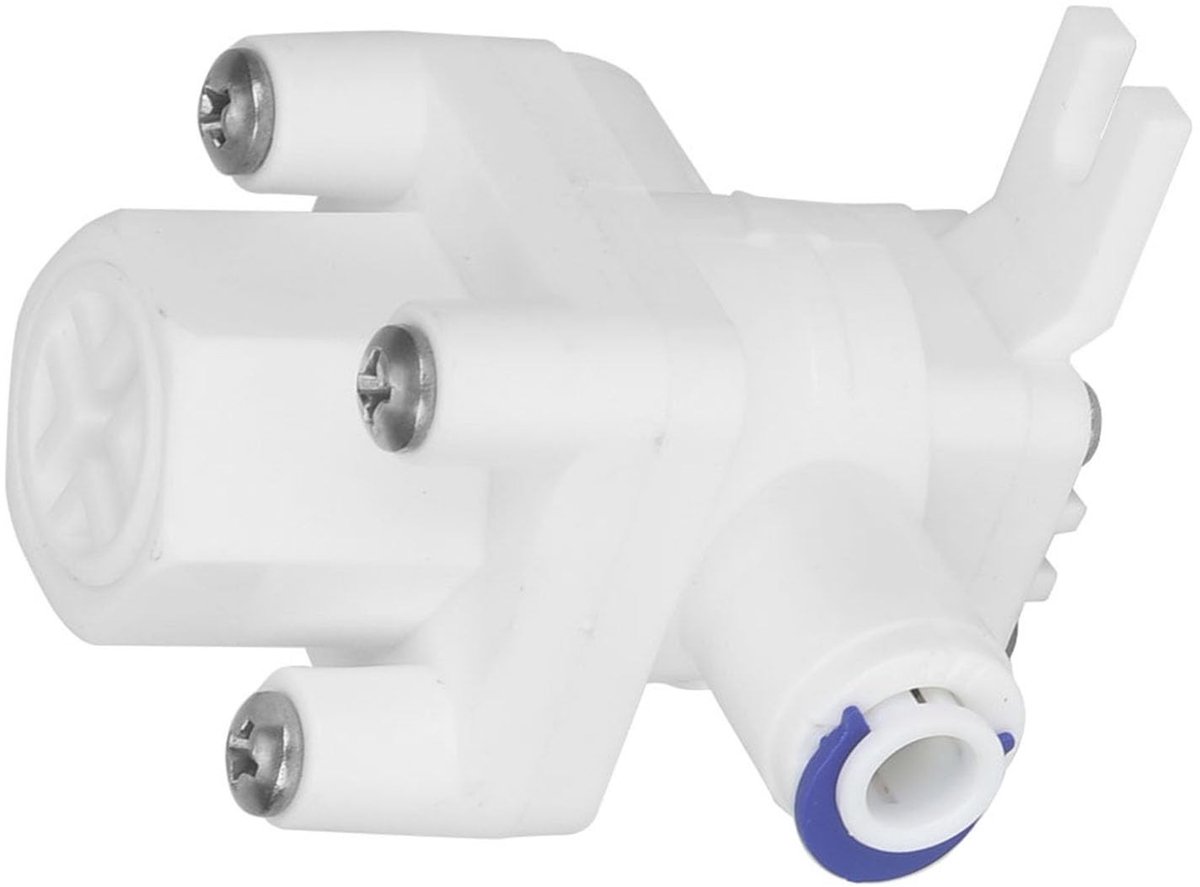 Dailygoods- Waterdrukregelaar Stabiele Waterdruk - Reduceerventiel - 1/4 Inch Snelkoppeling - Geschikt voor Omgekeerde Osmose - Voedselveilig PP - Bescherming Apparatuur - Drukregelaar
