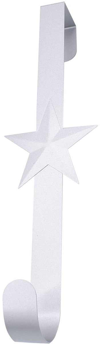 Dailygoods- Deurenhanger Ster - Robuuste Deurenhanger voor Kerstkrans - Decoratie voor Deur - Kerstdecoratie - Geschikt voor Binnen/Buiten - Duurzaam Ontwerp - Decohaak