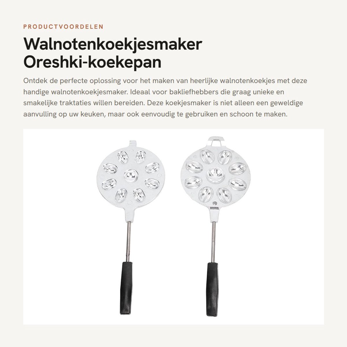 Dailygoods- Walnotenkoekjesmaker 16-wells - Bakvormen - Aluminiumlegering - Vaatwasmachinebestendig - Antiaanbaklaag - Sprookjesachtig ontwerp - Bakvorm
