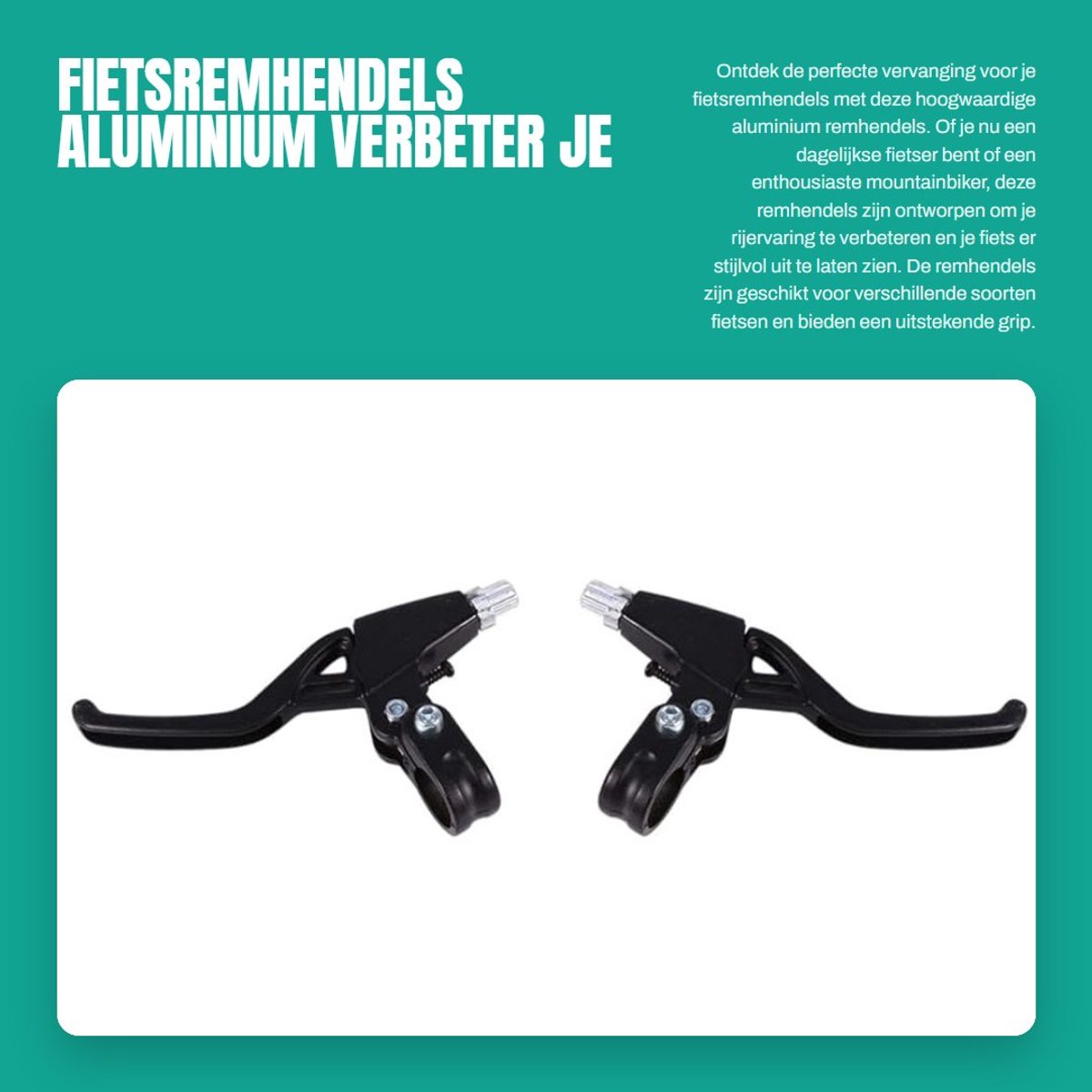 Dailygoods- Remhendels Aluminium - Fietsremhendels - Verstelbaar - Lichtgewicht - Geschikt voor verschillende fietsen - Snelle herstelfunctie - Fietsrem