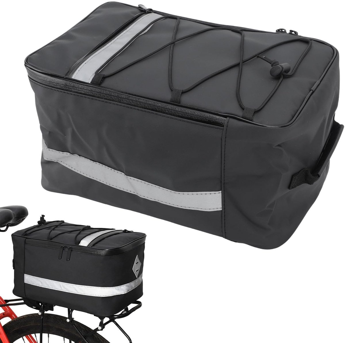 Dailygoods - Fietstas - Waterdichte Achterdrager Tas - Geschikt voor fietsen en elektrische fietsen - 15L - Ruim en duurzaam - Ideaal voor dagelijks g...