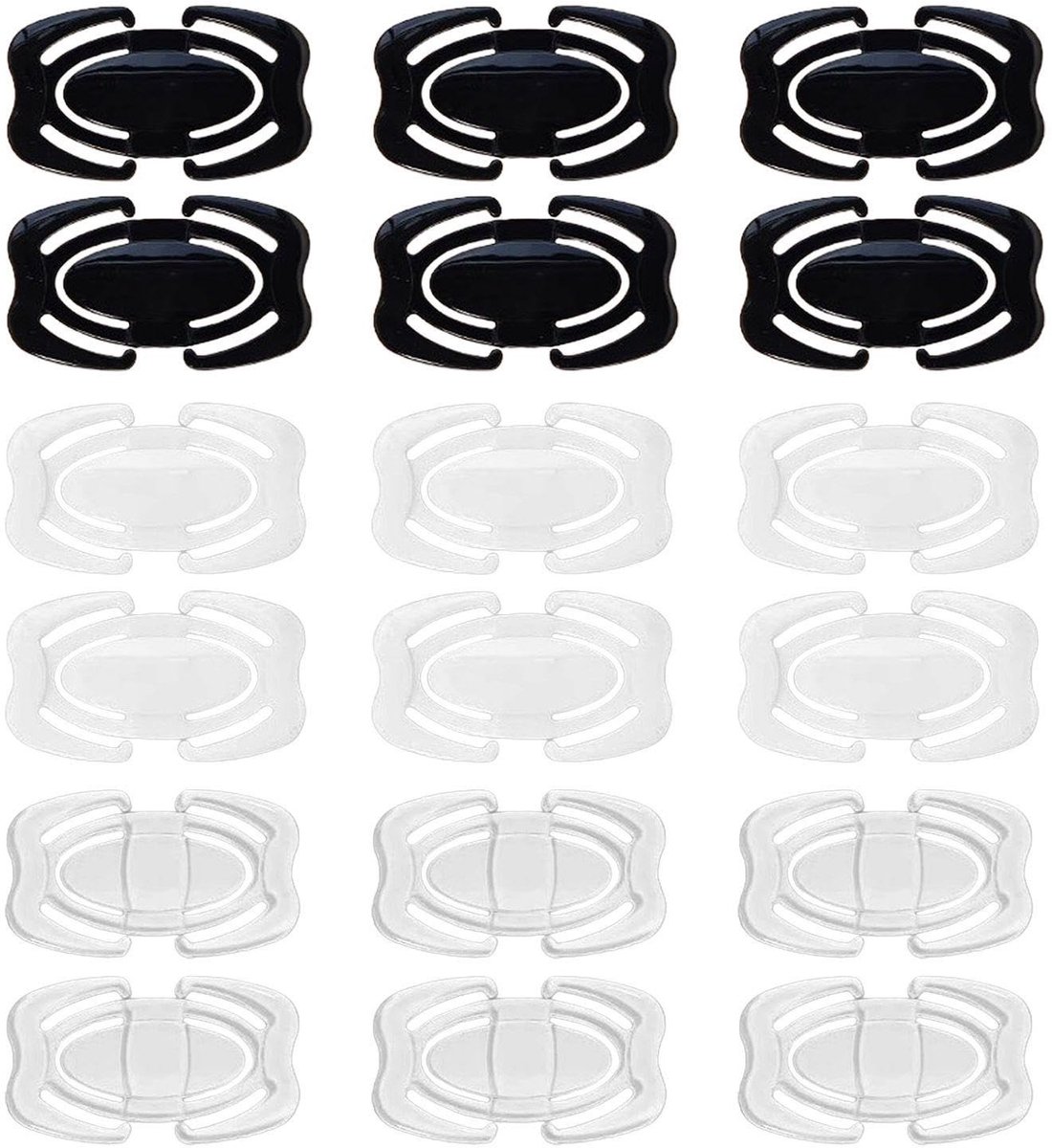 Dailygoods- Vezelriem 18 Stuks - Duurzaam PP - Antislip Bevestigingsmateriaal - Geschikt Voor Diverse Toepassingen - Maat 4,5 x 3 Cm - Eenvoudig Te Gebruiken - Beha