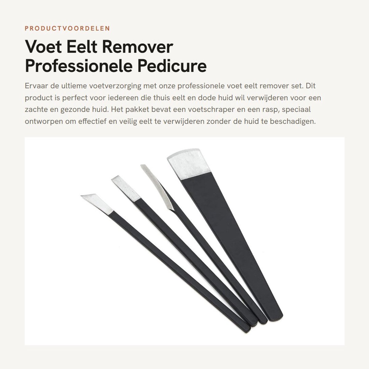 Dailygoods- Eelt Remover Professionele Pedicure Set - Voet Schraper - Dode Huid Verwijderaar - Eeltverwijdering - Veiligheidswaarschuwing - Gebruik met Lotion - Voetschraper