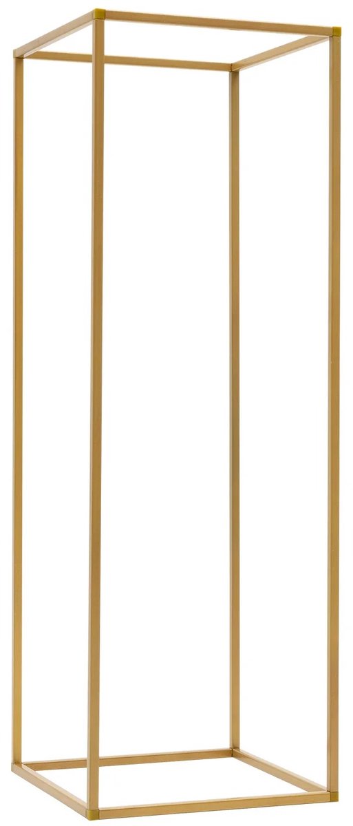 CORE Bloemenstandaard - 10 stuks bloemenstandaarden - Metalen bruiloft bloemenstand - Voor speciale gelegenheden - Evenementen bloemenstandaard - Max. draagvermogen 5-10kg - 27x27x80cm - Goud