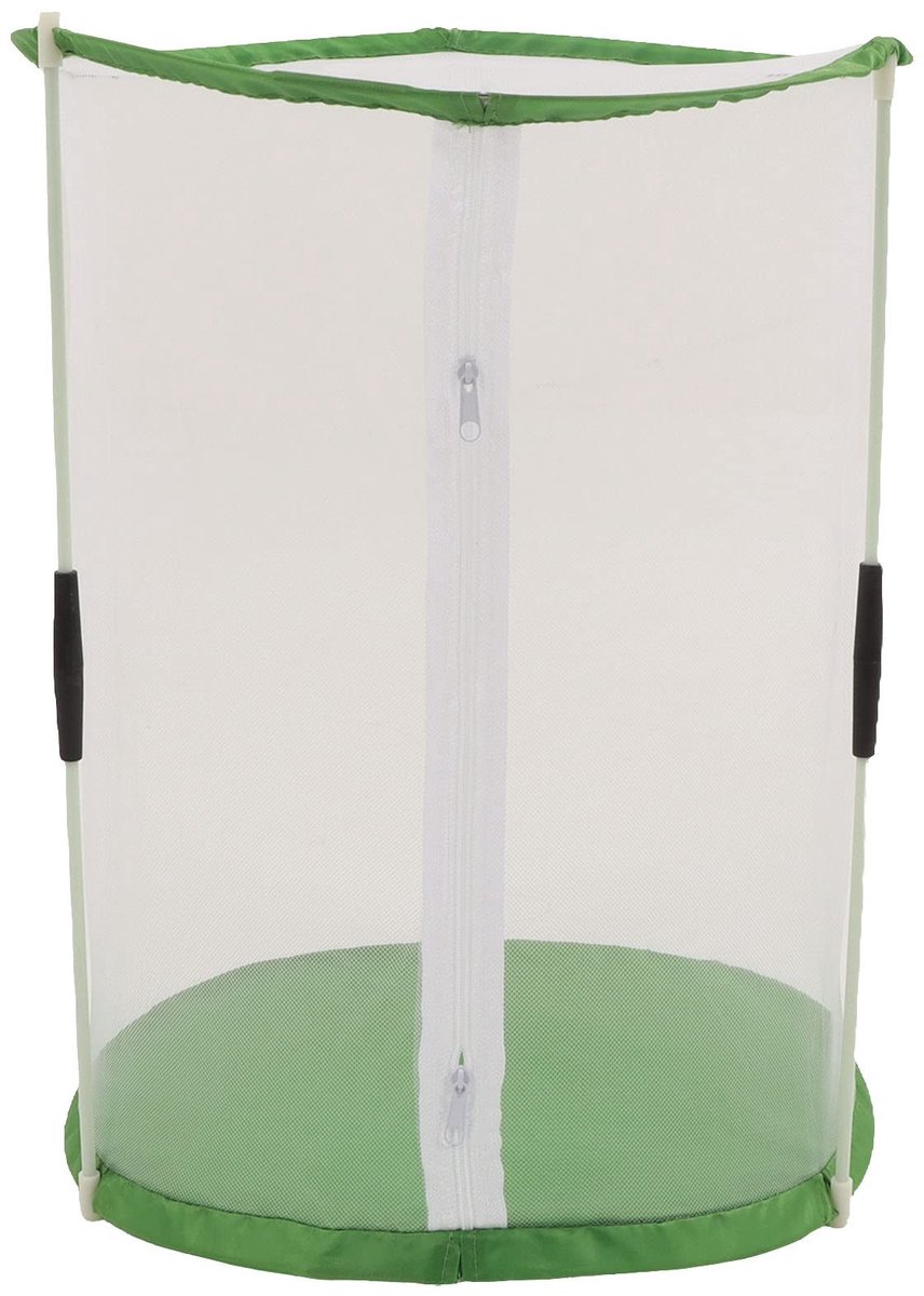 Dailygoods - Vlinders Habitats - Insecten Observatiekooi - Transparant en Ruimtelijk - Wit met Groen - Geschikt voor Vlinders en Insecten - 9 Accessoi...