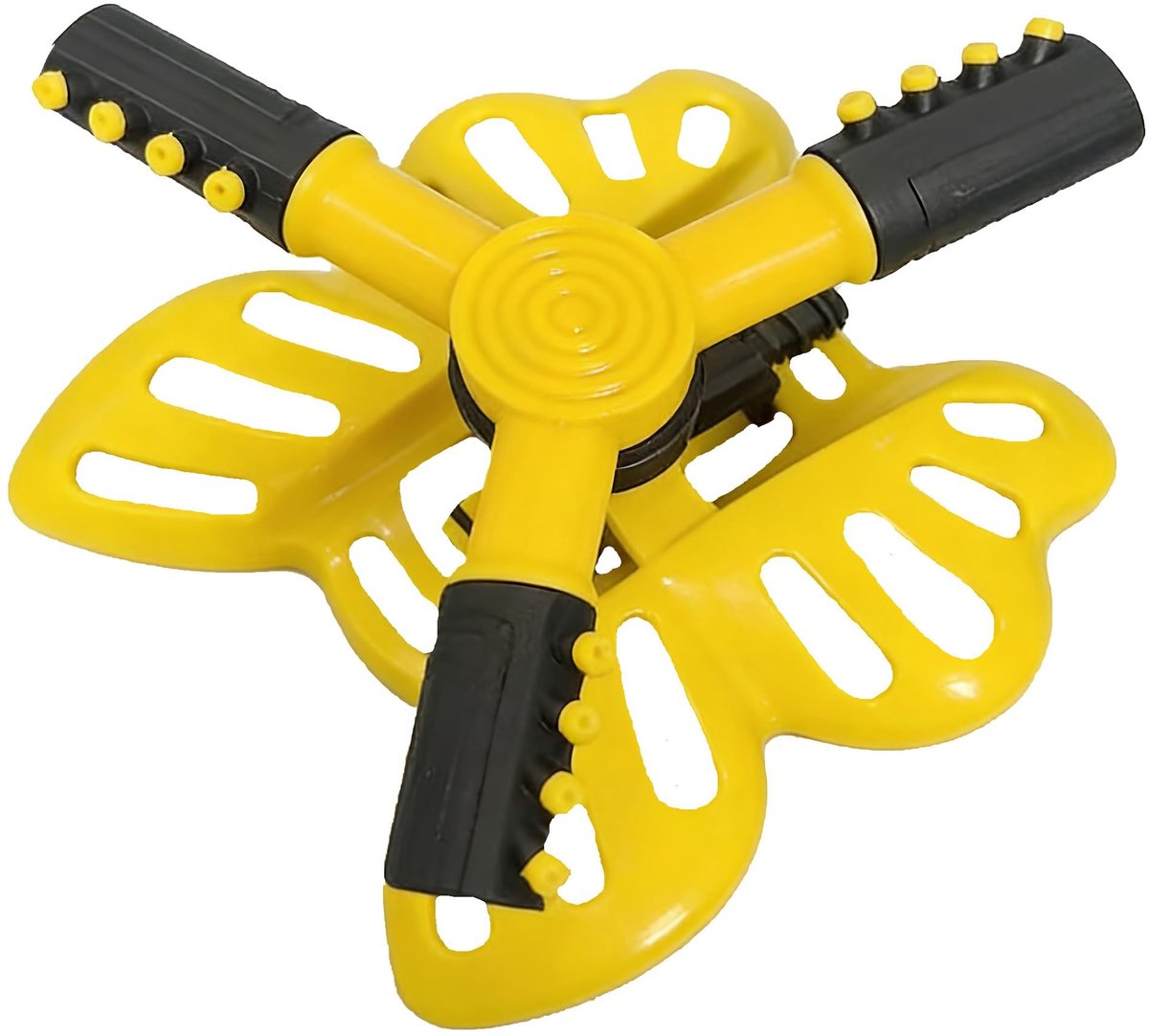 Dailygoods- Tuinsproeier 360 Graden Automatische Rotatie - Roterende Sproeier - Gazonirrigatie - Meerdere Uitlaatgaten - Duurzaam PP-Kunststof - Butterfly Ontwerp - Sprinkler