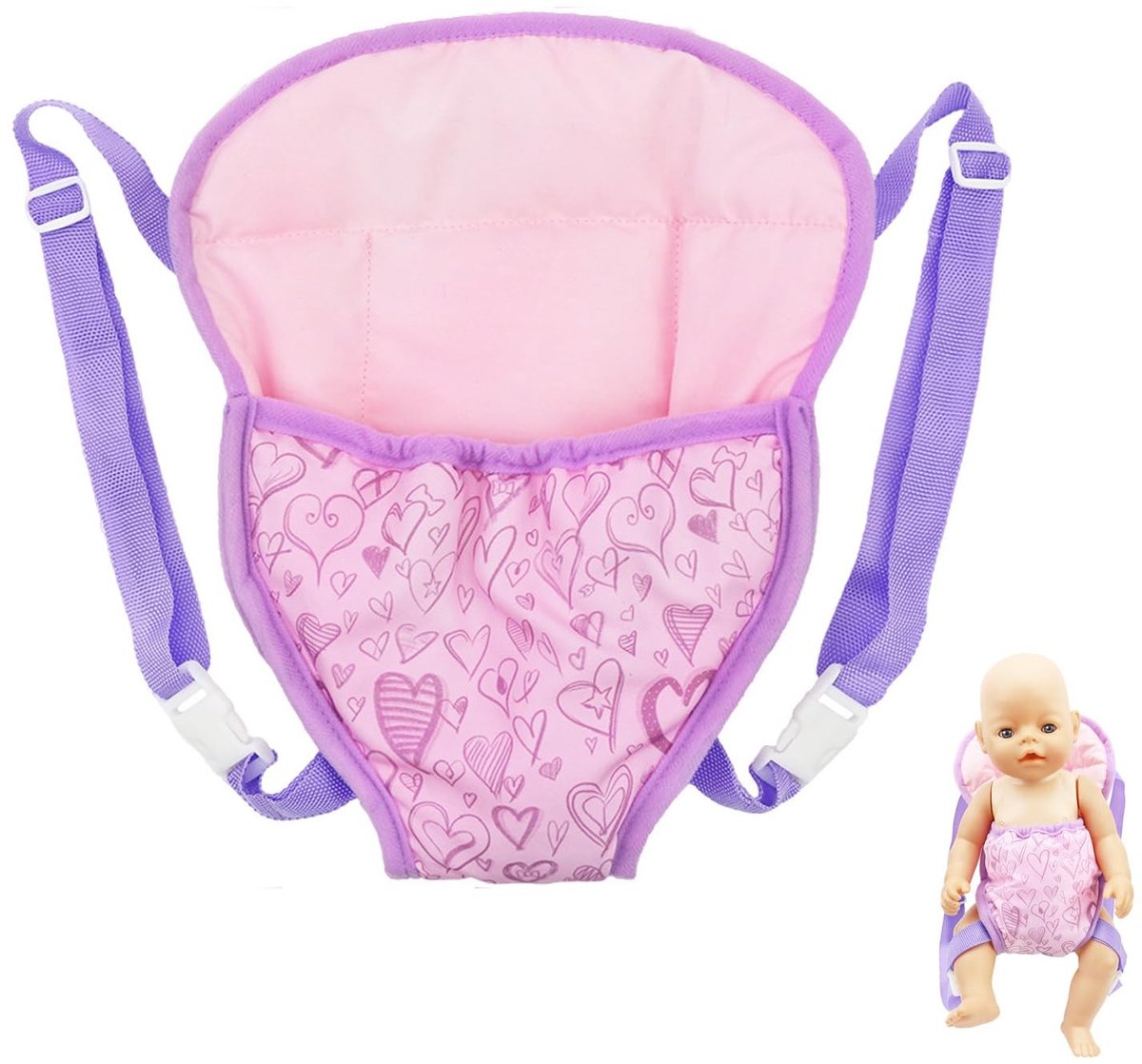 Dailygoods - Poppenbabydrager met Verstelbare Band voor Rollenspellen