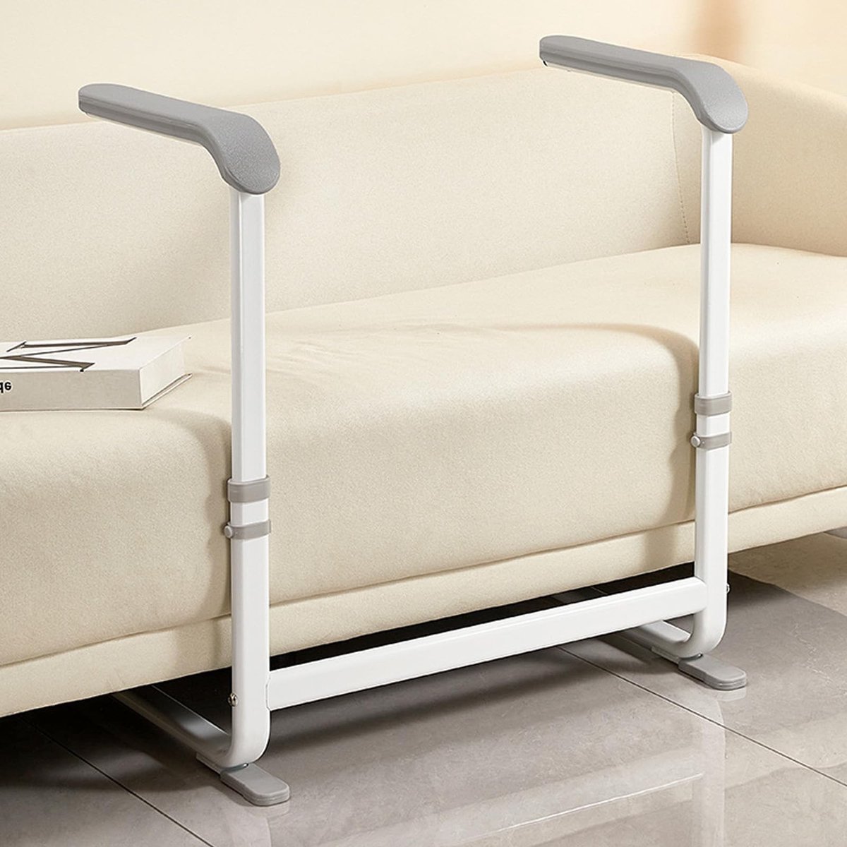 Dailygoods- Bankstoelstandhulp Verstelbaar - Antislip Veiligheidshandgreep - 6 Hoogtes - Breedte Verstelbaar - Ondersteuning voor Senioren - Gemakkelijk Zitten en Staan - Zitsteun