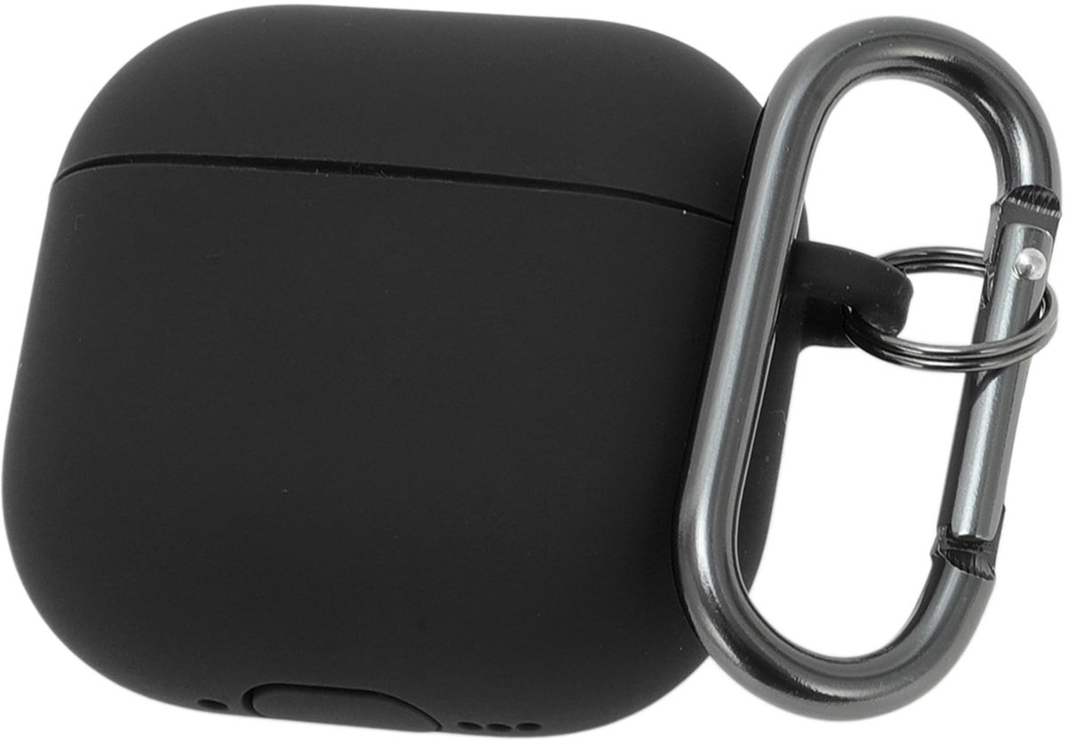 Dailygoods- Beschermhoes Schokbestendig - Zachte Siliconen Hoes - Karabijnhaak - Nauw Aansluitend - Bescherming tegen Krassen - Voor AirPods4 - Airpods Hoes